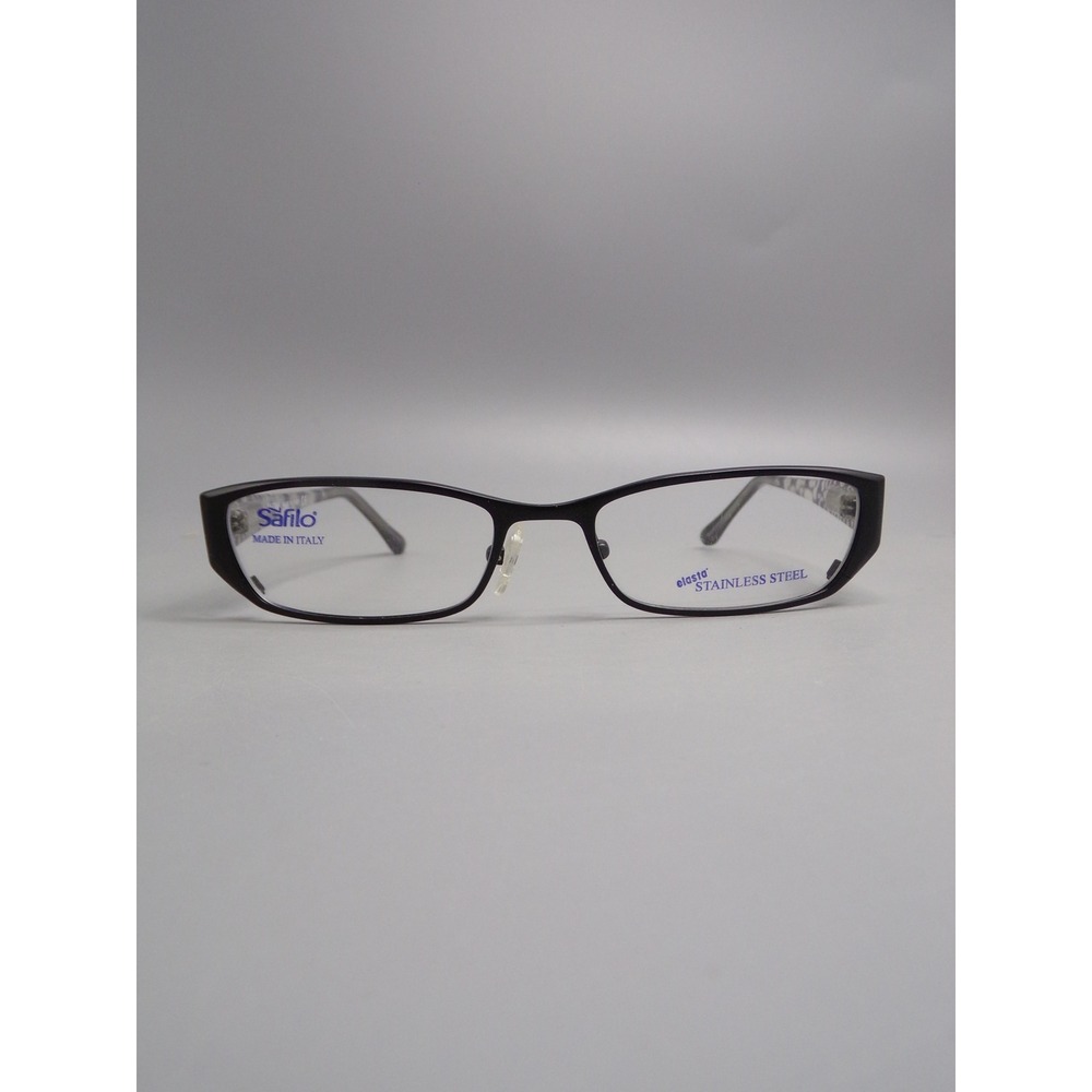 Safilo Team Eyeglasses Frames Made‎ in Italy Black Metal Elasto 130